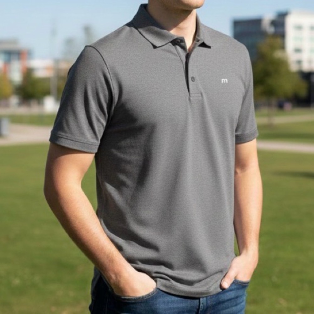 Travis Mathew Gray Polo Shirt Men’s XL | Cotton Blend Short Sleeve Golf Casual